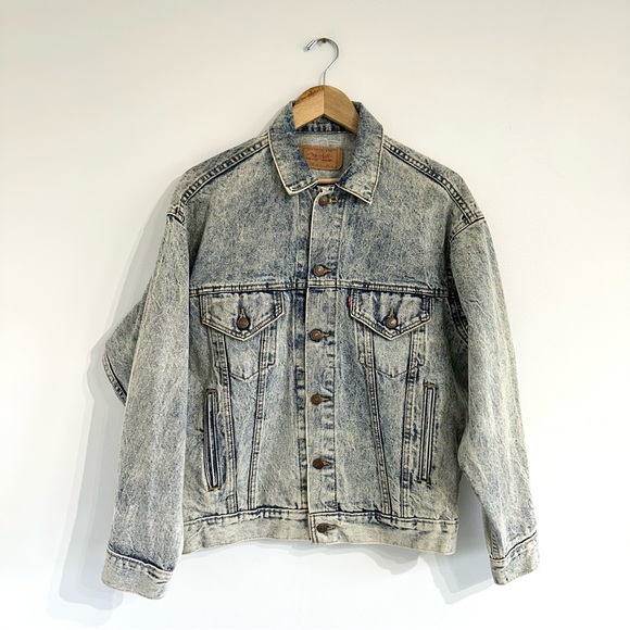 Vintage Levi’s Type 3 Jean Jacket 80s acid washed faded made in USA